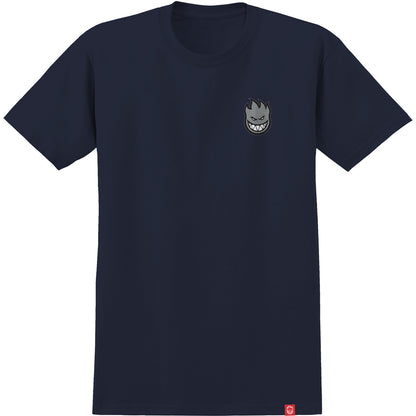 Spitfire Wheels Tee Bighead Fill Navy Silver Fleck Skateboard T-Shirt