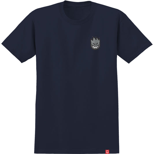 Spitfire Wheels Tee Bighead Fill Navy Silver Fleck Skateboard T-Shirt