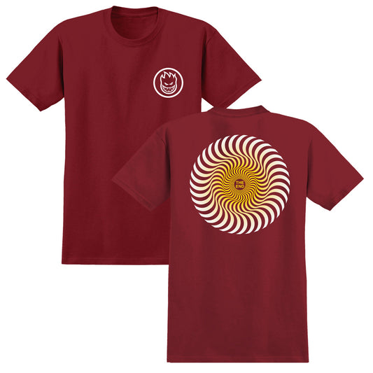 Spitfire Wheels Tee Classic Swirl Fade Cardinal Mens Skateboard T-Shirt