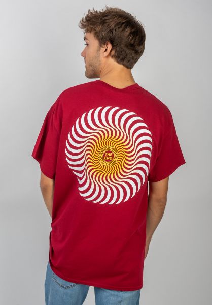 Spitfire Wheels Tee Classic Swirl Fade Cardinal Mens Skateboard T-Shirt