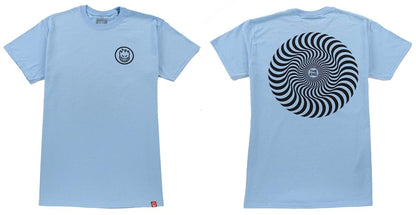 Spitfire Wheels Tee Classic Swirl Powder Blue Skateboard T-Shirt