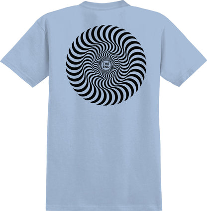 Spitfire Wheels Tee Classic Swirl Powder Blue Skateboard T-Shirt