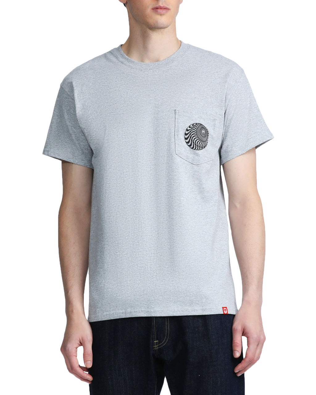 Spitfire Wheels Tee Pocket Skewed Classic Swirl Heather Skateboard T Shirt