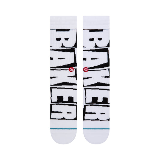 Stance Socks Baker Skateboards White SIZE L Off White Skateboard Sox