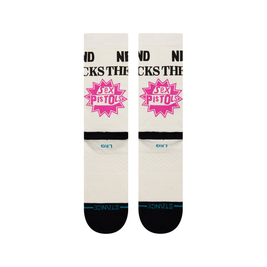 Stance Socks Sex Pistols Never mind the Bollocks SIZE L Off White Skateboard Sox