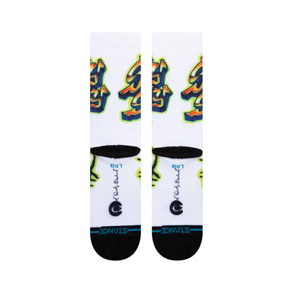 Stance Socks Shimmy Shimmy YA ODB Wu-Tang White Crew OSFM Skateboard Sox