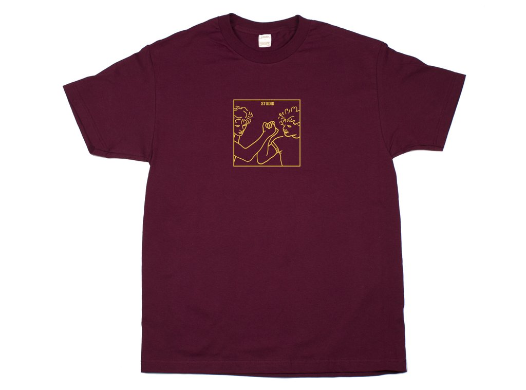 Studio Tee Bros Tee Burgundy Skateboard T Shirt