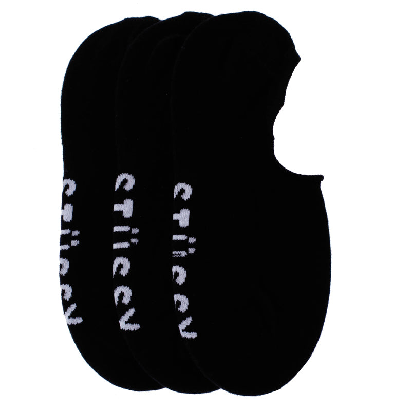 Stussy Socks 3 Pack Coco No Show Black New Invisible Skateboard 3Pk Sox