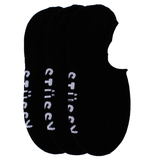 Stussy Socks 3 Pack Coco No Show Black New Invisible Skateboard 3pk Sox