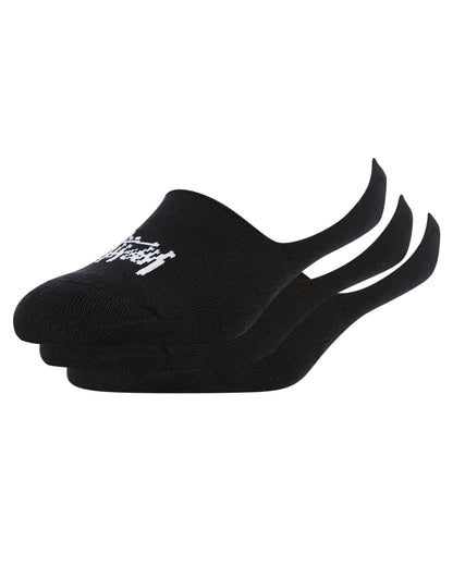 Stussy Socks 3 Pack Graffiti Black No Show 3 Pack Invisible OSFM