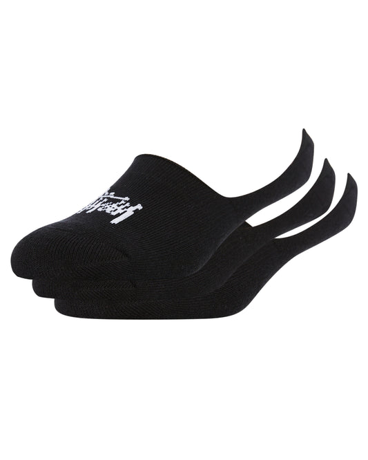 Stussy Socks 3 Pack Graffiti Black No Show 3 Pack Invisible OSFM