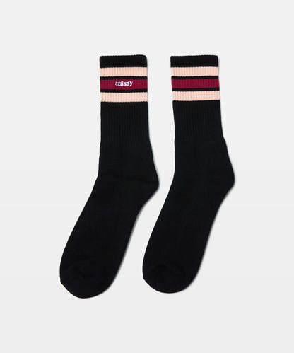 Stussy Socks Italic Stripe Crew Multi 3 Pack Size OSFM New Skateboard Sox
