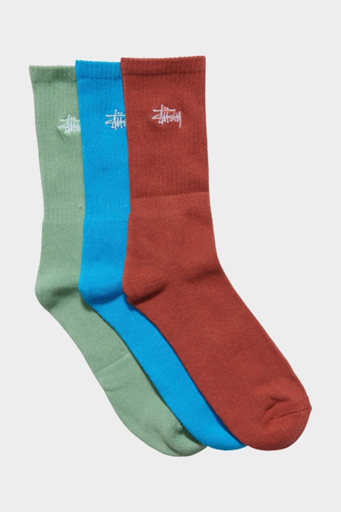 Stussy Socks Graffiti Crew Multi Colour 3 Pack Size Osfm New Skateboard Sox