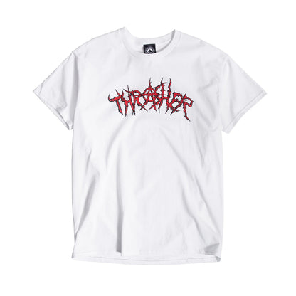 Thrasher Tee Thorns White Premium Skateboard Magazine T-Shirt