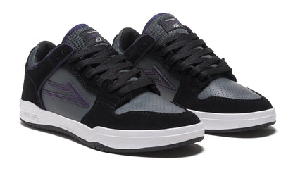 Lakai Shoes Telford Low Black Grey Suede US SIZE Skateboard Sneakers