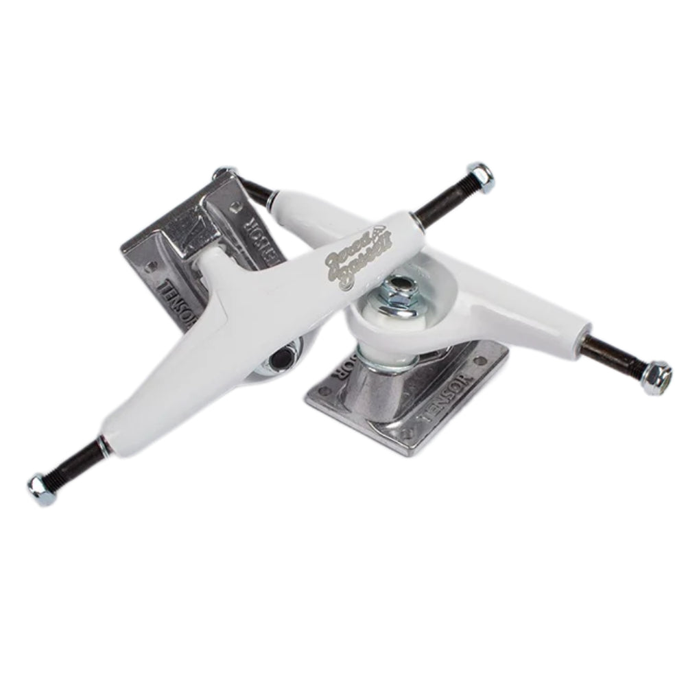 Tensor Skateboard Trucks Alum Night Shift White Zered Bassett 5.5 Axles 8.25"