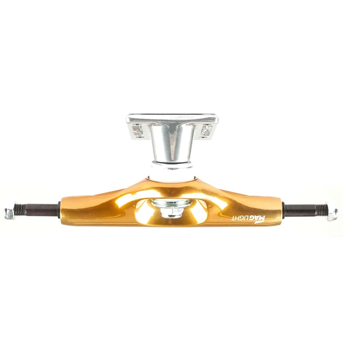 Tensor Skateboard Trucks Mag Light Glossy Gold/Silver 5.25" Hollow 8" Axles
