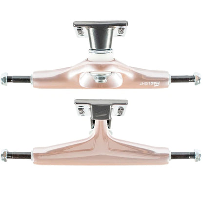 Tensor Skateboard Trucks Mag Light Glossy Rose Gold/Gunmetal 5.5 Hollow 8.25"