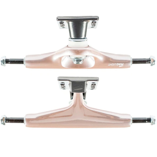 Tensor Skateboard Trucks Mag Light Glossy Rose Gold/Gunmetal 5.5 Hollow 8.25"