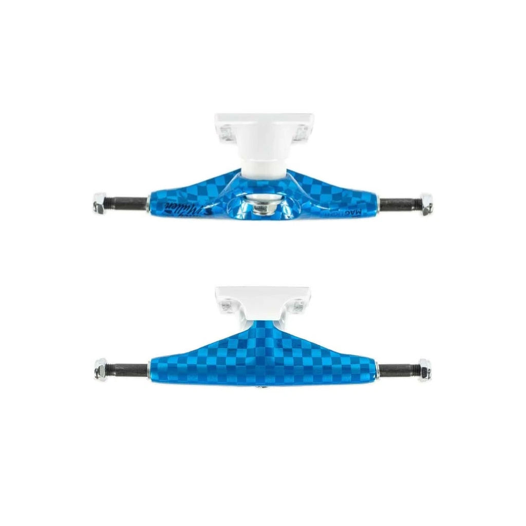 Tensor Skateboard Trucks Mag Light Lo Slicks Rodney Mullen Blue 5.25 Hollow 8"