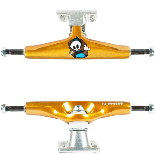 Tensor Skateboard Trucks Alum Trippy Character TJ Rogers 5.5 Gold 8.25" Axles