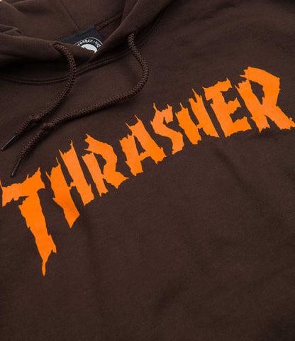 Thrasher Hood Neckface Burn It Down Dark Chocolate Skateboard Jumper Sweater