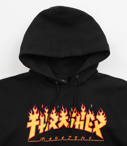 Thrasher Hood Godzilla Black Skateboard Jumper Sweater