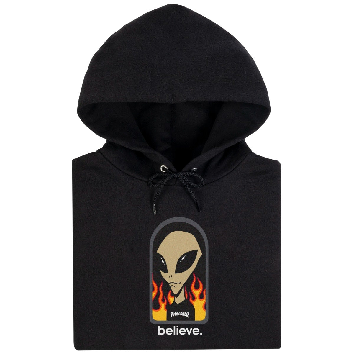 Thrasher Hood x AWS Believe Black Skateboard Jumper Sweater