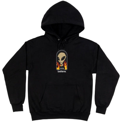 Thrasher Hood x AWS Believe Black Skateboard Jumper Sweater