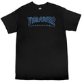 Thrasher Tee Outlined Black Premium Skateboard Magazine T Shirt