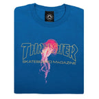 Thrasher Tee Atlantic Drift Royal Blue Premium Skateboard Magazine T Shirt