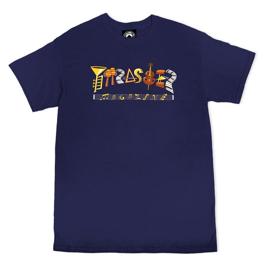 Thrasher Tee Fillmore Logo Navy Premium Skateboard Magazine T-Shirt