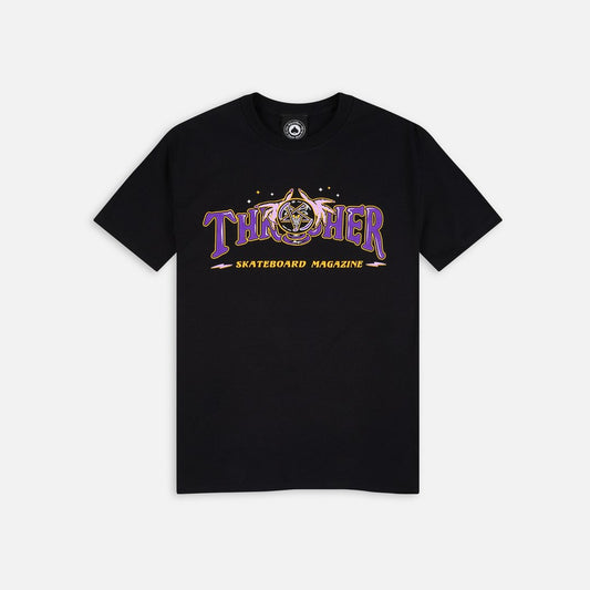 Thrasher Tee Fortune Black Premium Skateboard Magazine T-Shirt