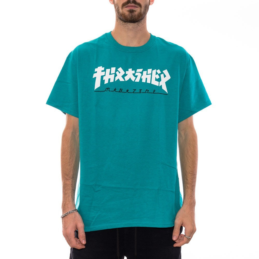 Thrasher Tee Godzilla Jade Premium Skateboard Magazine T Shirt