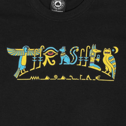 Thrasher Tee Hieroglyphic Black Premium Skateboard Magazine T-Shirt