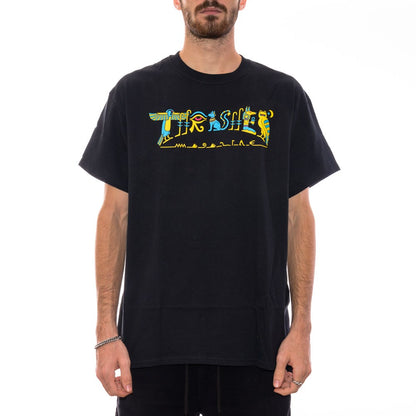 Thrasher Tee Hieroglyphic Black Premium Skateboard Magazine T-Shirt