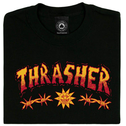 Thrasher Tee Sketch Black By Mike Gigliotti Premium Skateboard Magazine T-Shirt