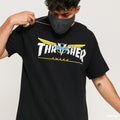 Thrasher Tee Venture Trucks Collab Black Premium Skateboard Magazine T Shirt