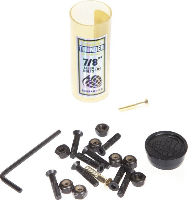 Thunder Bolts 7/8" Inch GOLD/BLACK Allen Key Skateboard Trucks Hardware