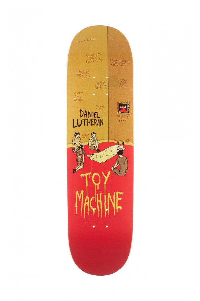 Toy Machine Skateboard Deck Psycho Babylon Dan Lutheran 8 5