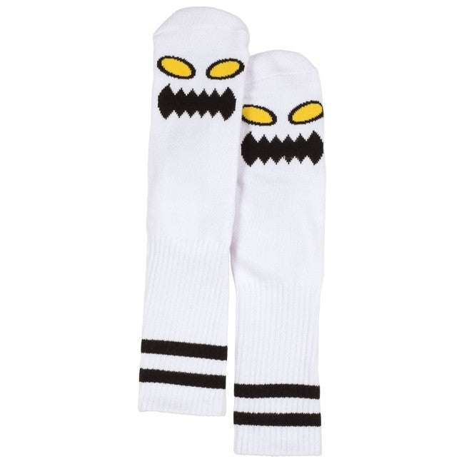 Toy Machine Socks Monster Face White OSFM New Skateboard Sox