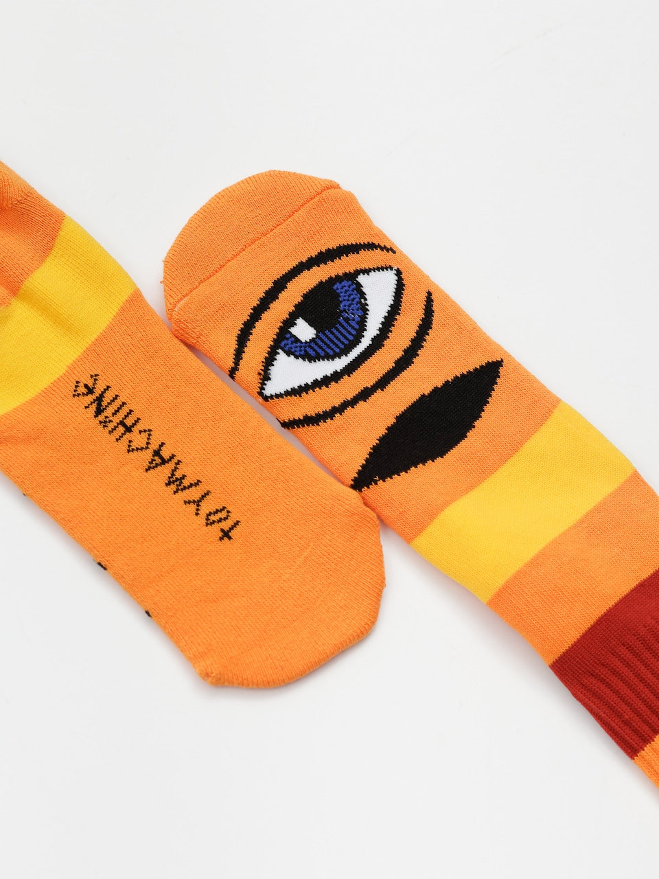 Toy Machine Socks Sect Eye Big Stripe Orange OSFM New Skateboard Sox