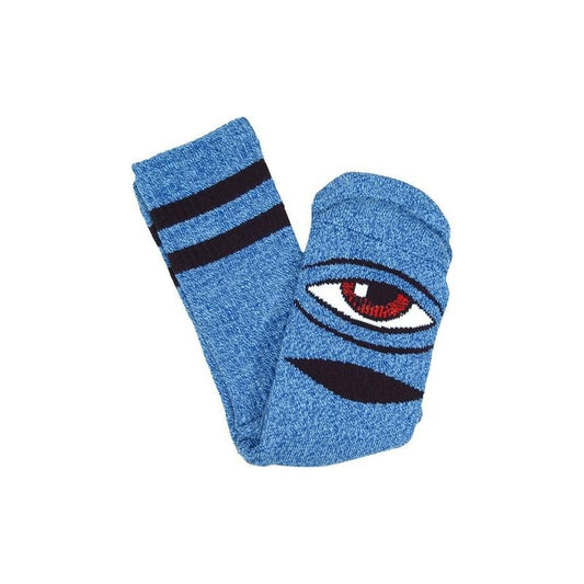 Toy Machine Socks Sect Eye Heather Blue OSFM New Skateboard Sox