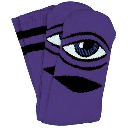 Toy Machine Socks Sect Eye Purple OSFM New Skateboard Sox
