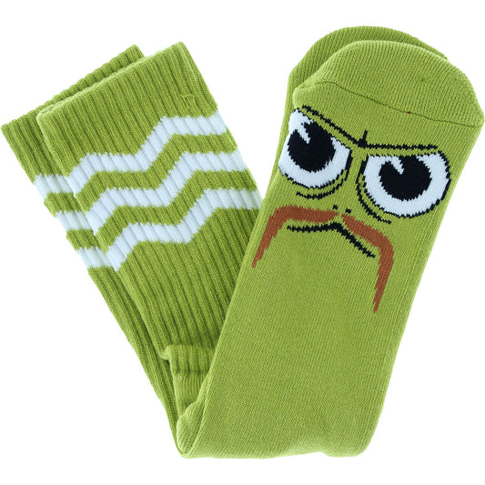 Toy Machine Socks Turtle Boy Stache Green OSFM New Skateboard Sox