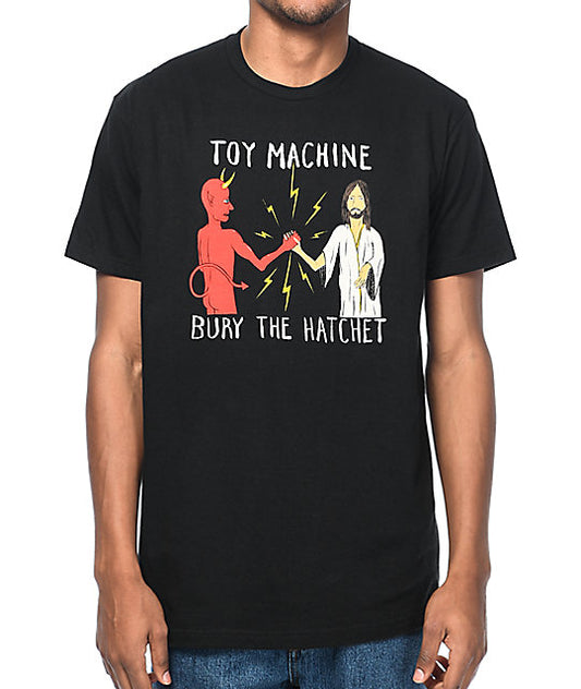 Toy Machine Tee Bury The Hatchet Black Skateboard T-Shirt