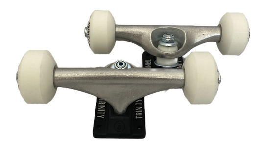 Trinity Skateboard Trucks & Wheels Combo 52mm 6 Raw / Black 8.75" Axles