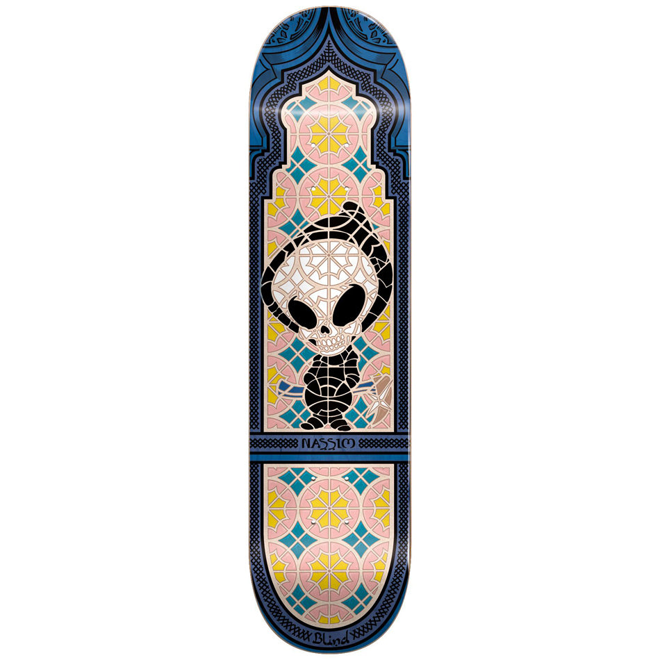 Blind Skateboard Deck Tile Reaper R7 Nassim Lachhab Blue 8.25"