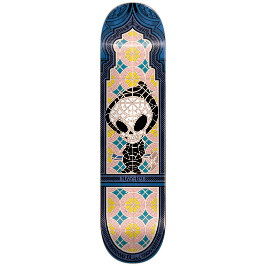 Blind Skateboard Deck Tile Reaper R7 Nassim Lachhab Blue 8.25"
