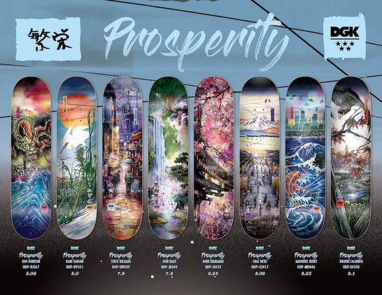 Dgk Skateboard Decks Full Set Of The Prosperity Series By Dirty Ghetto Kids